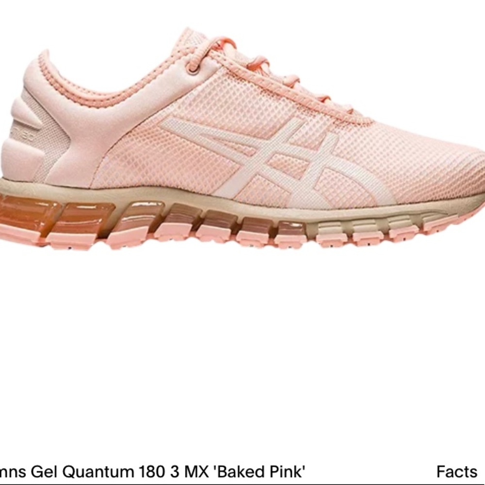 ASICS Gel Quantim 180. Size 10 Womens. Baked Pink color. Sneaker shoes
